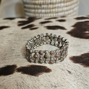 Elegant Silver and Gold Women's Bracelet